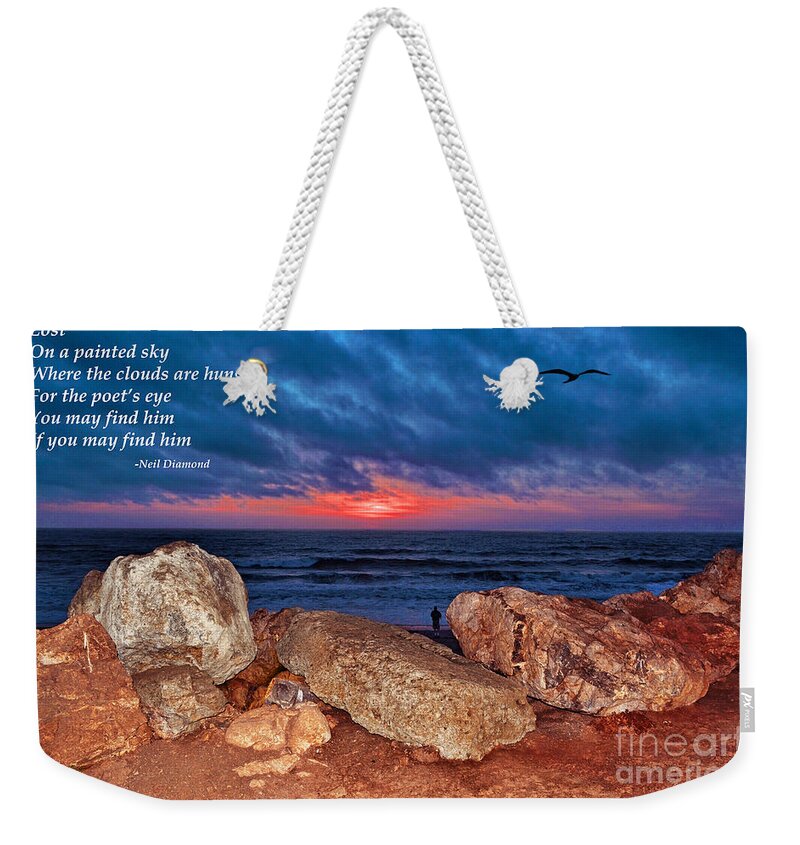 Sunset Weekender Tote Bag featuring the photograph A Painted Sky For the Poet's Eye by Jim Fitzpatrick