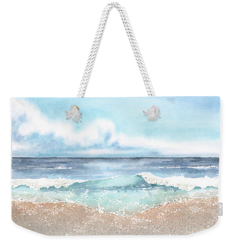 Beach Weekender Tote Bag featuring the painting A Perfect Day by Hilda Wagner