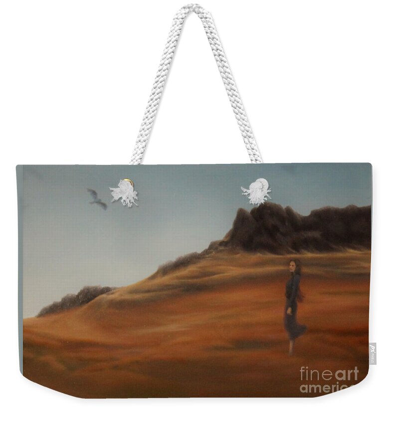 Woman Weekender Tote Bag featuring the painting A Place by Nancy Dunham