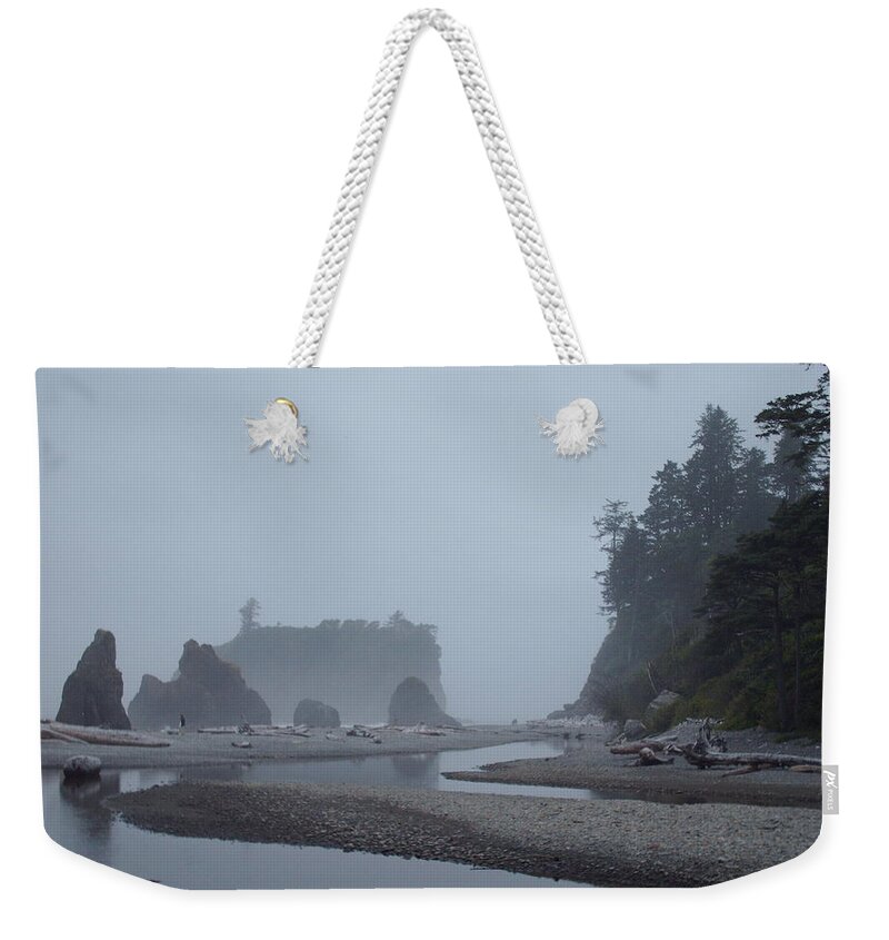 Landscape Weekender Tote Bag featuring the photograph A Quiet Mist by Julie Lueders 