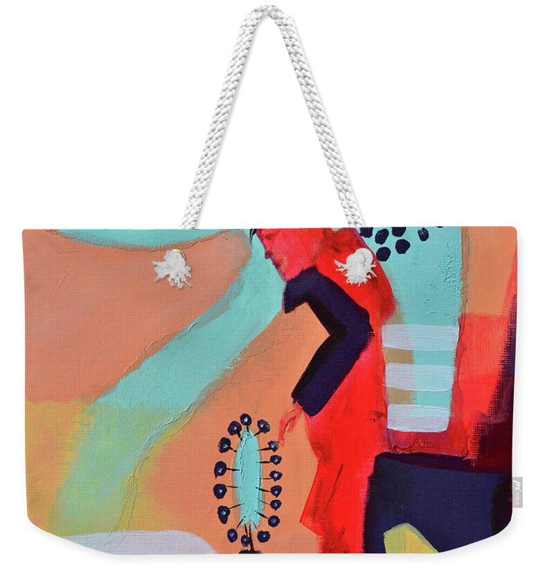 Senior Citizen Weekender Tote Bag featuring the painting A Senior Moment by Donna Blackhall