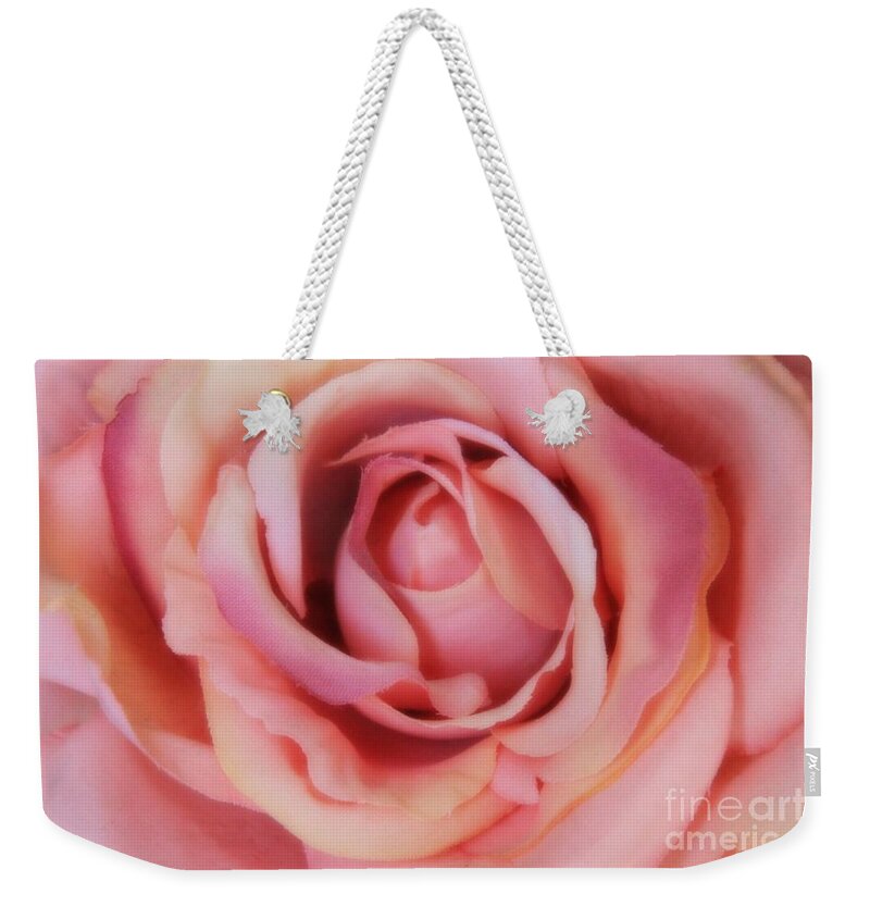 Beauty Weekender Tote Bag featuring the photograph A silk rose by any other name by Jennifer E Doll