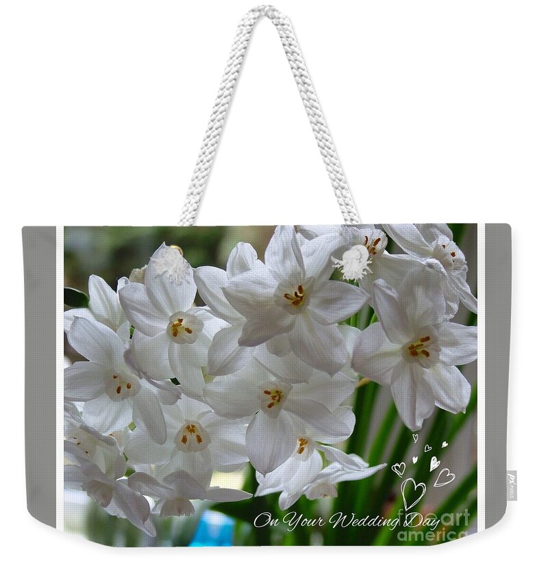 Spring Wedding Weekender Tote Bag featuring the photograph A Spring Wedding by Joan-Violet Stretch