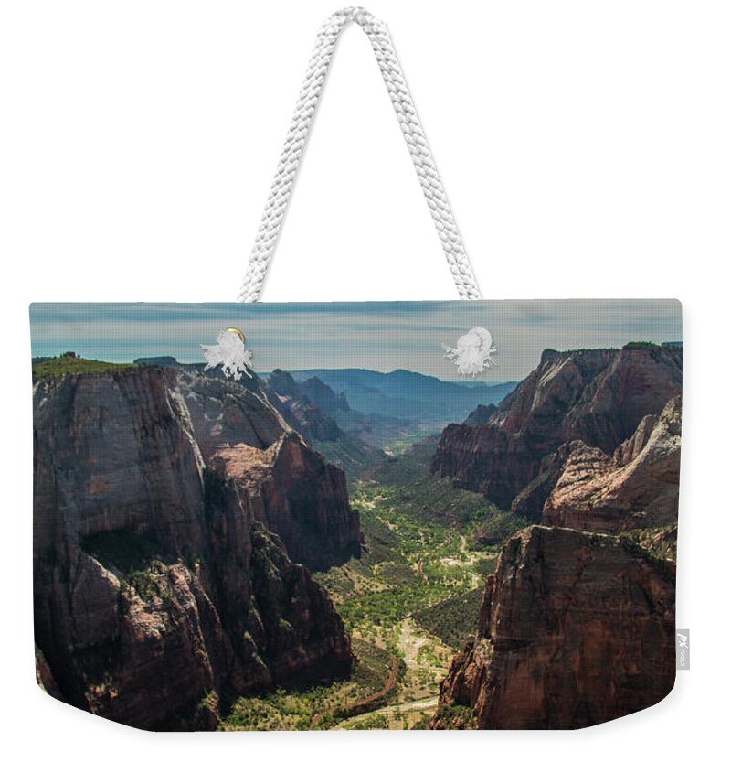 Zion Weekender Tote Bag featuring the photograph A Storm is a' Brewing by Doug Scrima