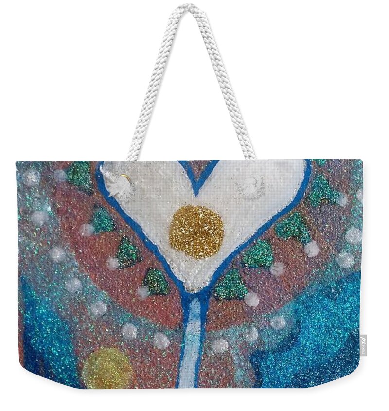 Dandelion Weekender Tote Bag featuring the painting A Type of Dandelion by Corey Habbas