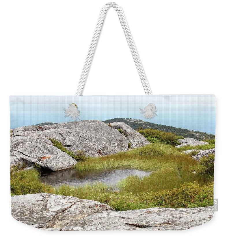 Vernal Weekender Tote Bag featuring the photograph A Vernal Pool atop a Subalpine Granite Balds by Maili Page