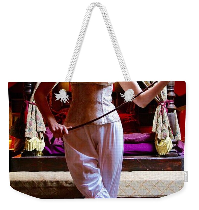 Woman Weekender Tote Bag featuring the photograph A Victorian Domme by Asa Jones