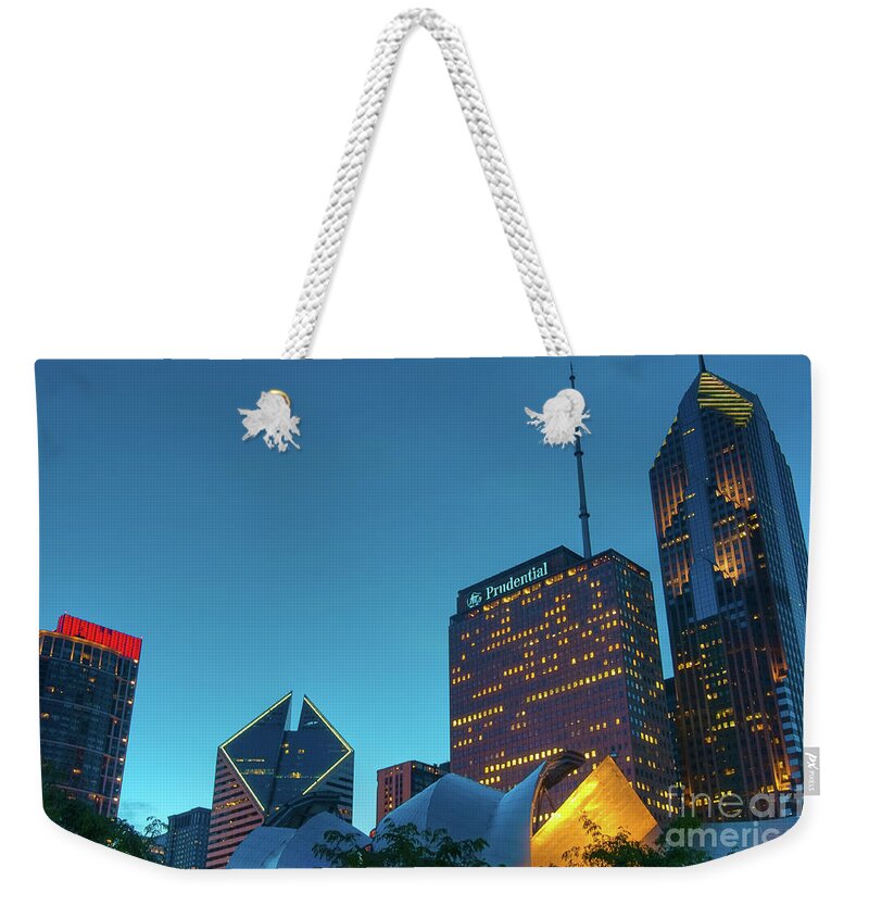 Chicago Weekender Tote Bag featuring the photograph A View from Millenium Park by David Levin