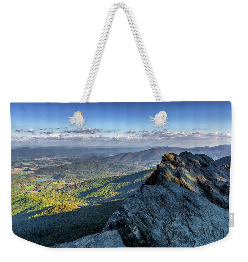 Appalachia Weekender Tote Bag featuring the photograph A View from the Cliffs by Lori Coleman