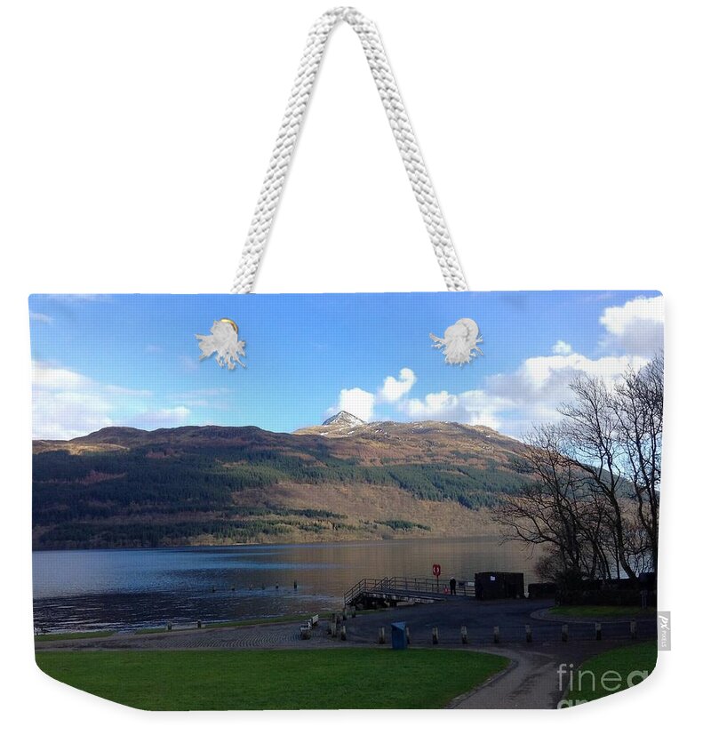 Loch Lomond Weekender Tote Bag featuring the photograph A View Over Loch Lomond by Joan-Violet Stretch