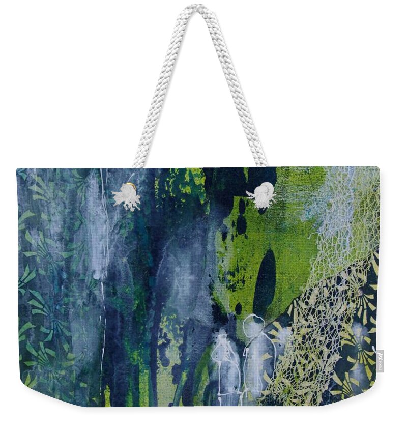 Collage Weekender Tote Bag featuring the painting A Walk in the Park by Louise Adams
