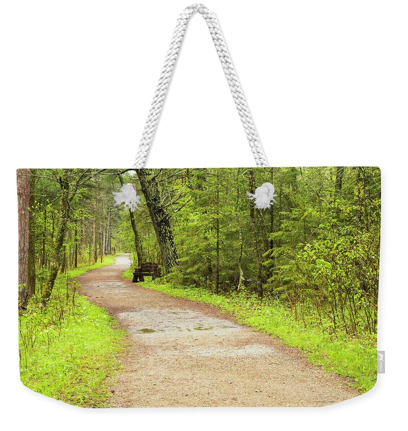 Spring Walk Weekender Tote Bag featuring the photograph A Walk in the Woods by Nancy Dunivin