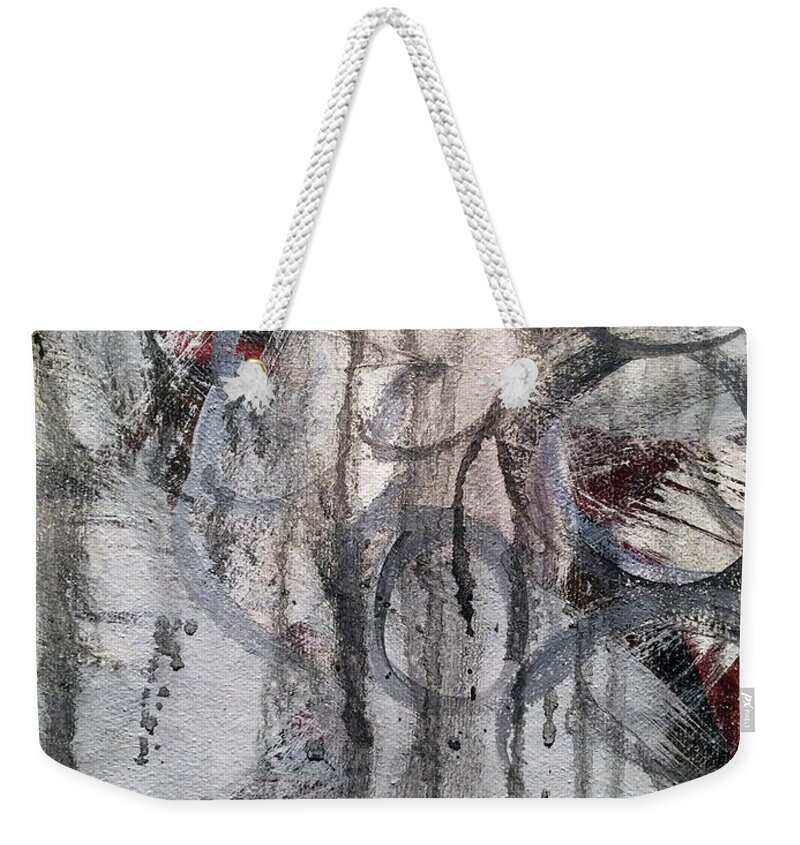 Earthy Weekender Tote Bag featuring the painting A10 by Lance Headlee