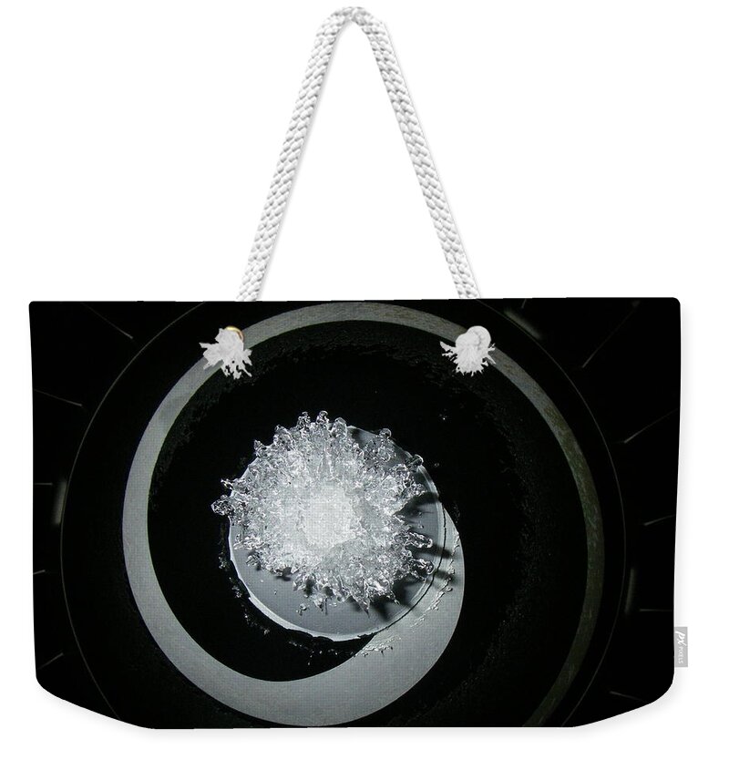 Aviation Weekender Tote Bag featuring the photograph A320 Spinner Ice by Strato ThreeSIXTYFive