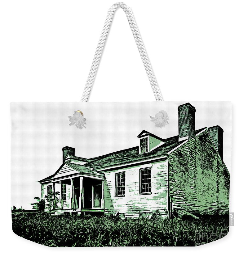 Home Weekender Tote Bag featuring the digital art Abandoned Homestead by Edward Fielding