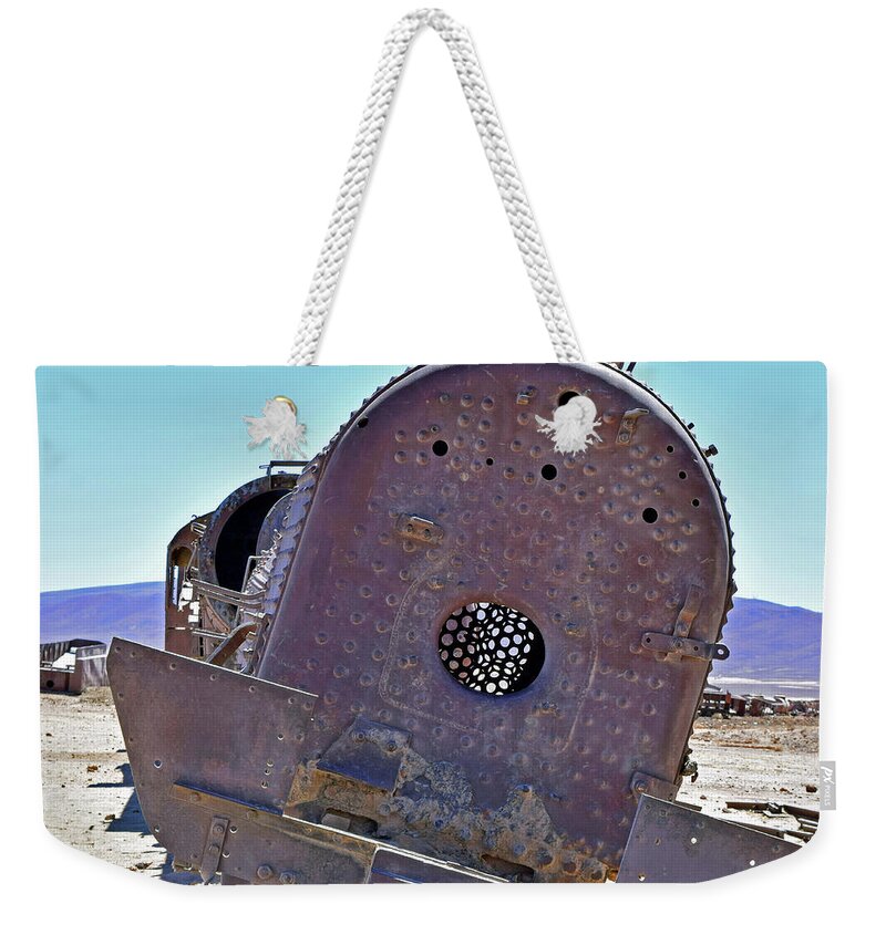 Train Weekender Tote Bag featuring the photograph Abandoned by Sandy Taylor