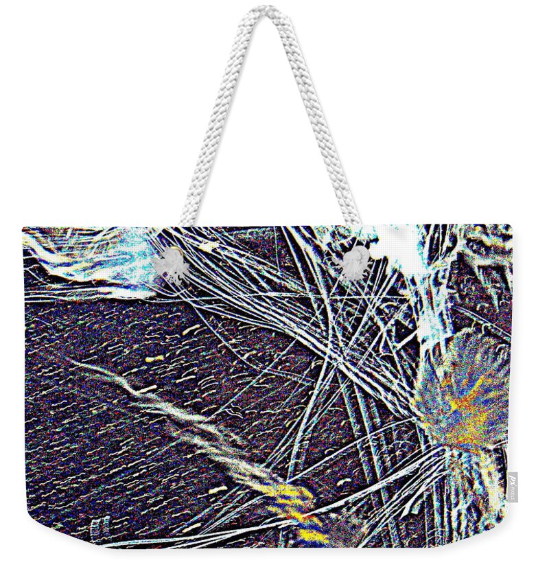 Abstract Weekender Tote Bag featuring the photograph Aberration of Jelly Fish in Rhapsody Series 1 by Antonia Citrino