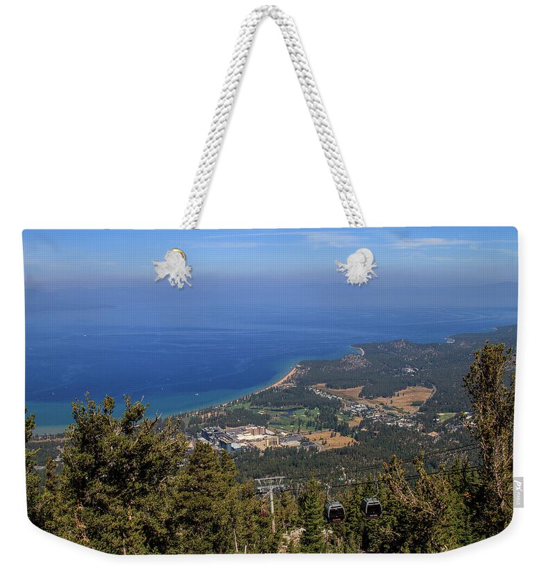 Landscape Weekender Tote Bag featuring the photograph Above Lake Tahoe by Robert J Caputo