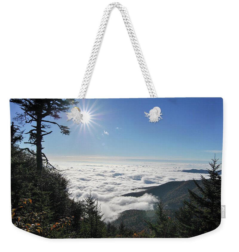 Clouds Weekender Tote Bag featuring the photograph Above the Clouds by Doug Ash