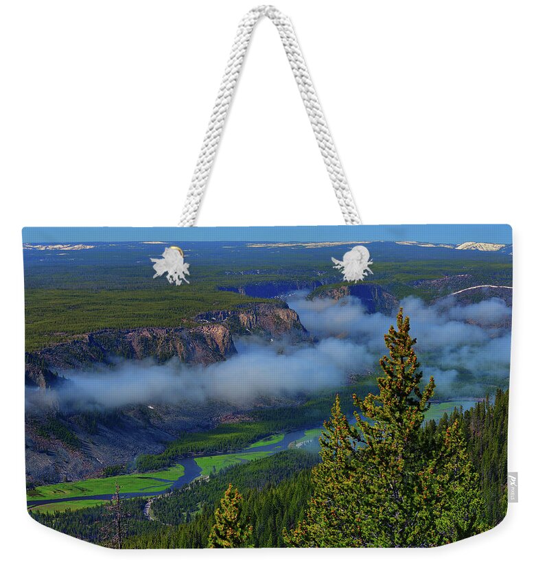 Yellowstone Weekender Tote Bag featuring the photograph Above The Madison by Greg Norrell