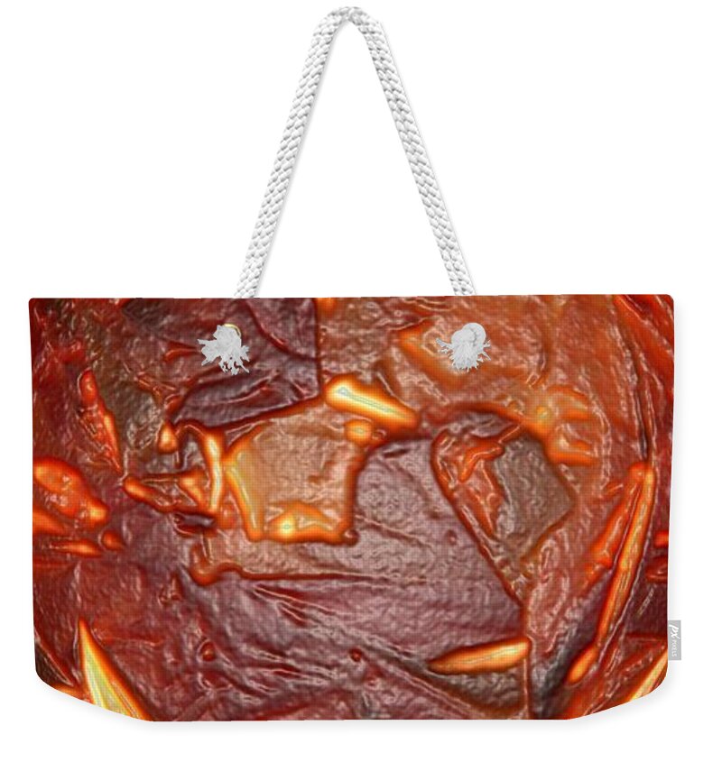 Abstract Weekender Tote Bag featuring the photograph Absract Copper Four by P Russell