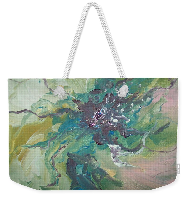 Abstract Art Weekender Tote Bag featuring the painting Abstract #012 by Raymond Doward