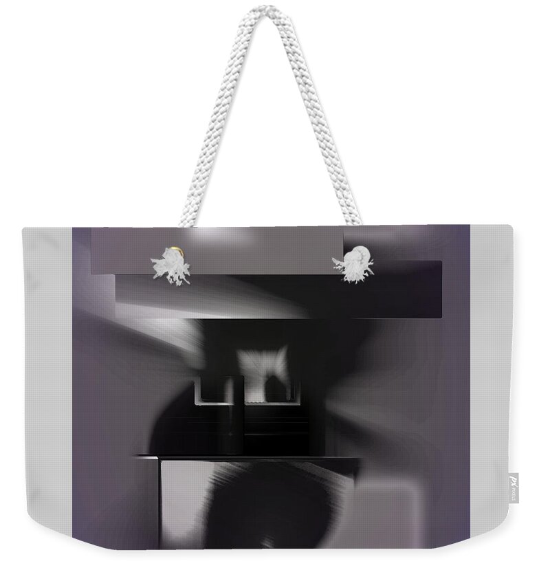 Abstract Weekender Tote Bag featuring the digital art Abstract 188 by Iris Gelbart