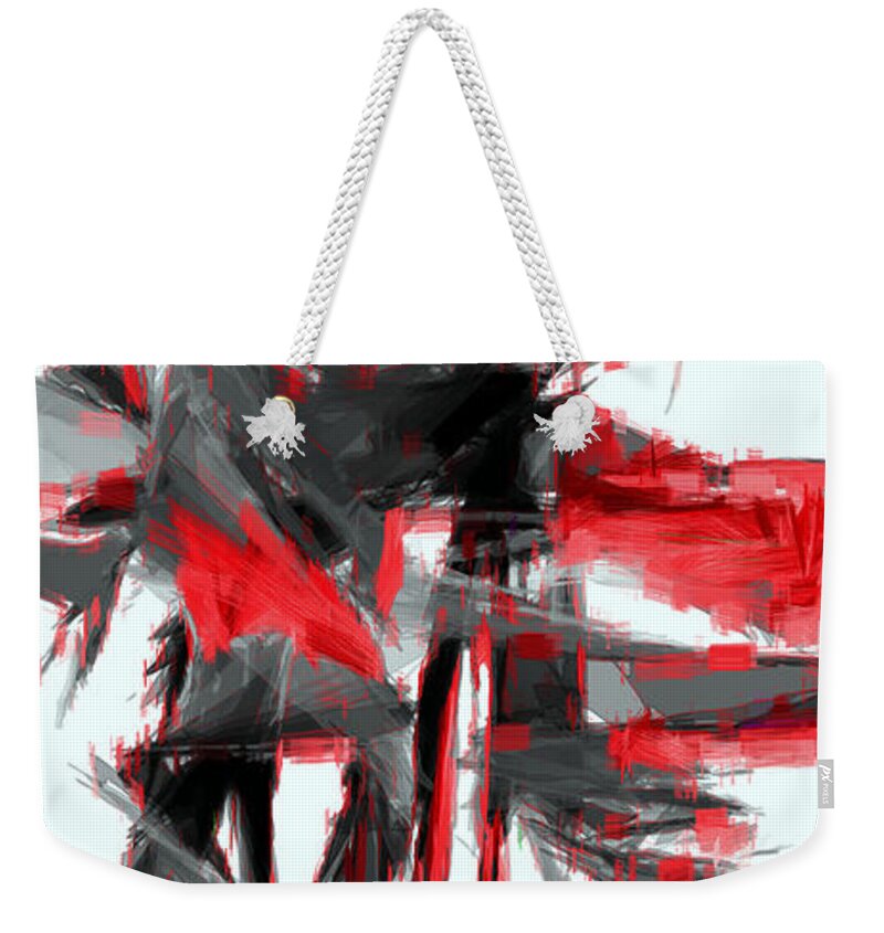 Rafael Salazar Weekender Tote Bag featuring the digital art Abstract 350 by Rafael Salazar