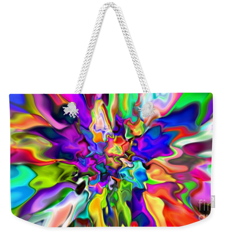Abstract Weekender Tote Bag featuring the digital art Abstract 373 by Rolf Bertram