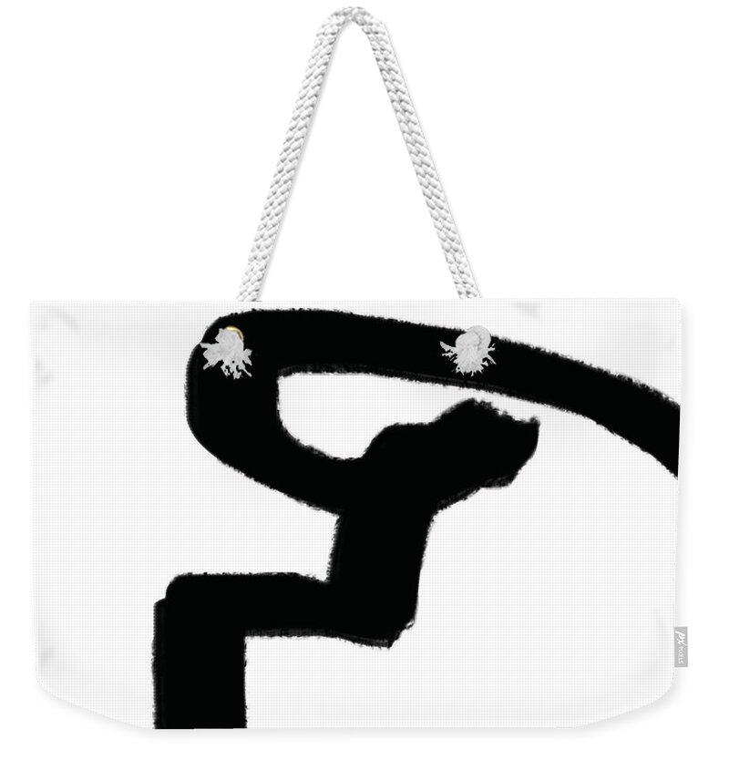 Minimal Weekender Tote Bag featuring the painting Abstract #8 by Lance Headlee