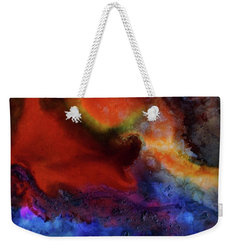 Abstract Art Weekender Tote Bag featuring the painting Abstract Art 4 by Lilia S