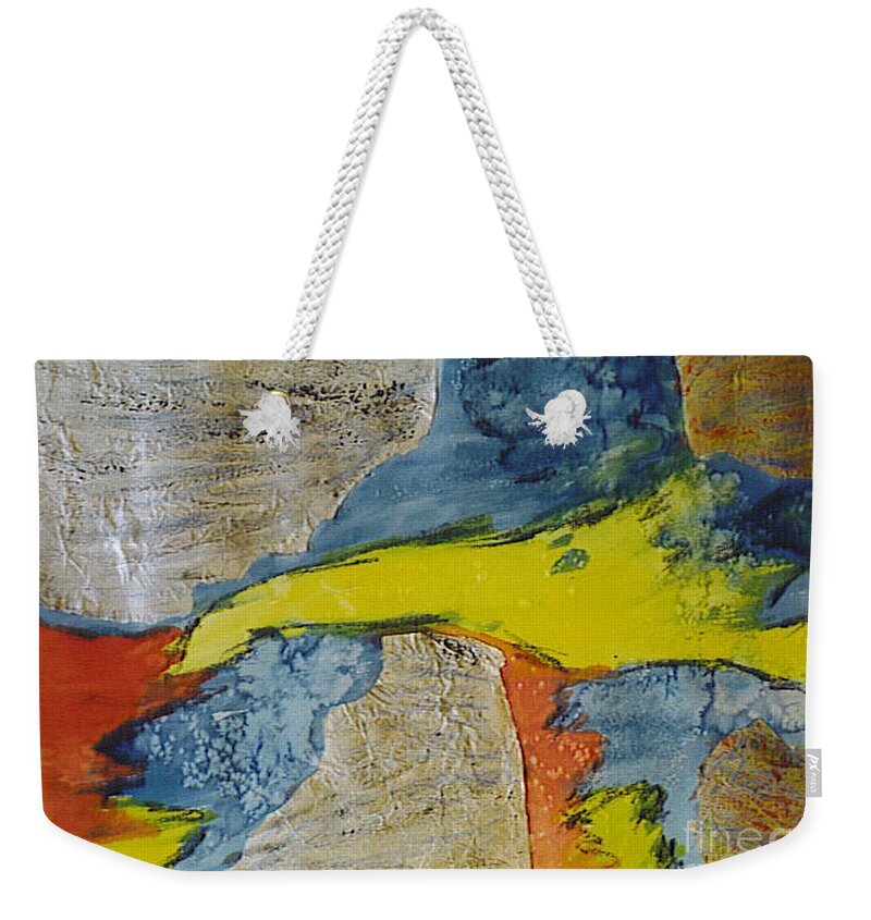 Impressionism Weekender Tote Bag featuring the painting Abstract Bird by Pilbri Britta Neumaerker