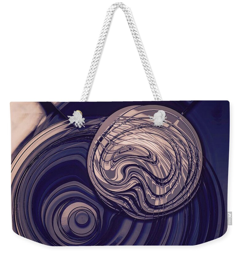 Bubbles Weekender Tote Bag featuring the digital art Abstract Bubbles by Marko Sabotin