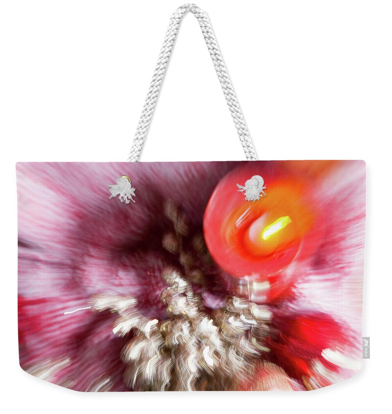 Abstract Weekender Tote Bag featuring the photograph Abstract Christmas 4 by Rebecca Cozart