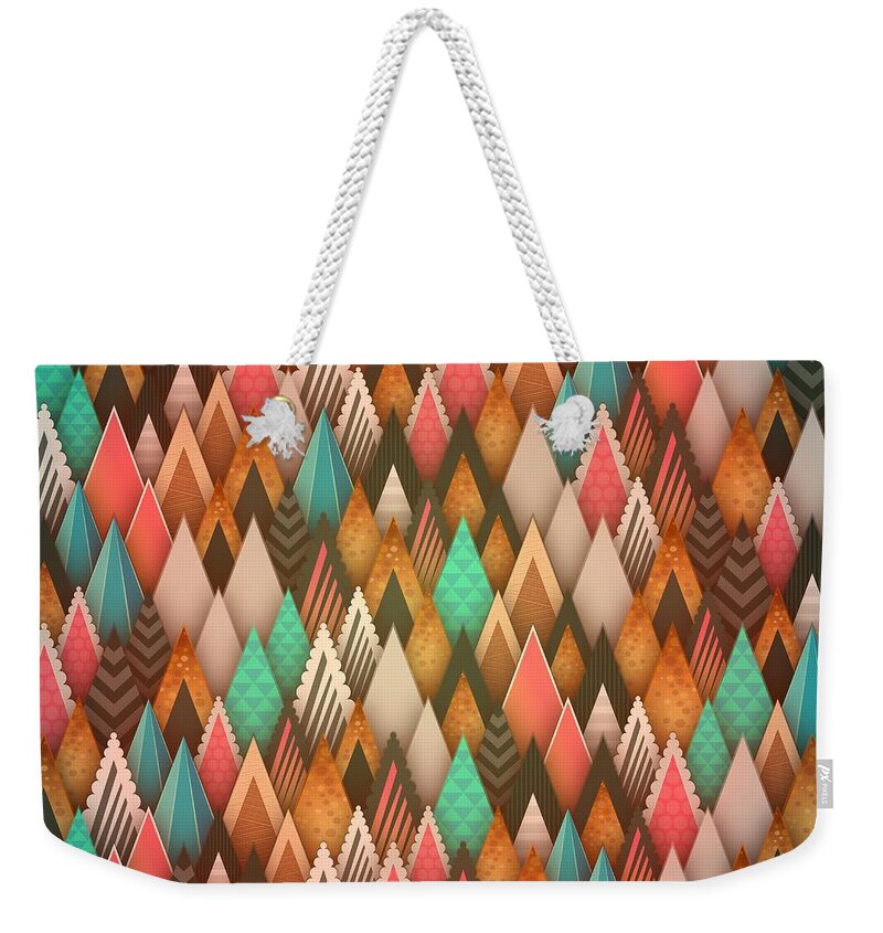 Abstract colorful triangle pattern Weekender Tote Bag by Artpics - Fine Art  America