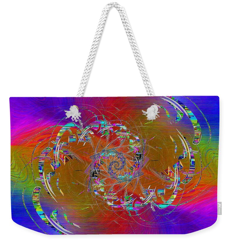 Abstract Weekender Tote Bag featuring the digital art Abstract Cubed 351 by Tim Allen
