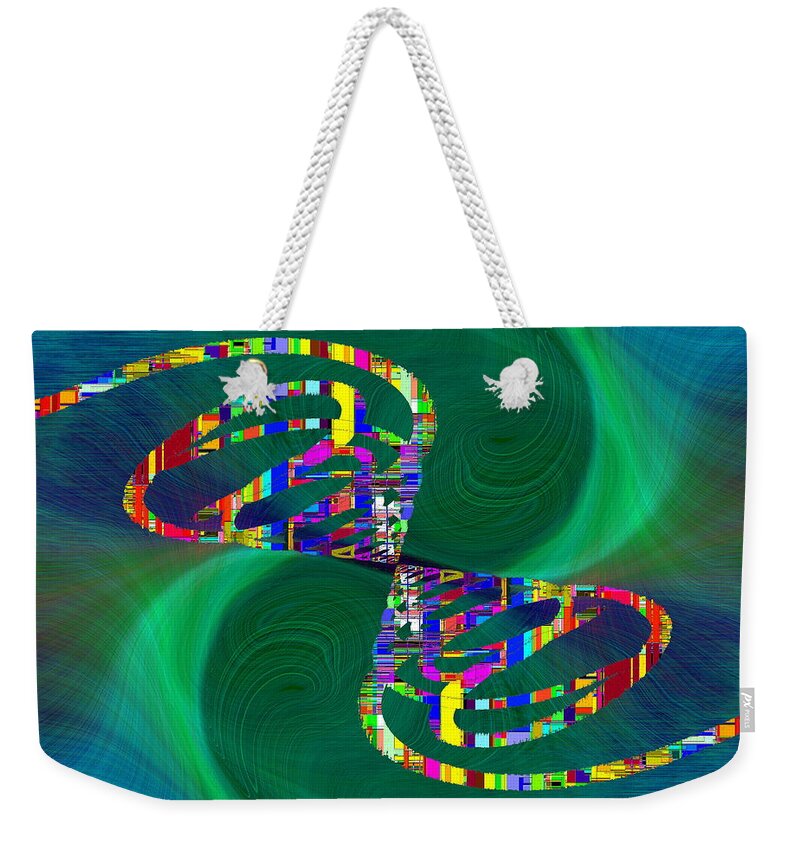 Abstract Weekender Tote Bag featuring the digital art Abstract Cubed 374 by Tim Allen