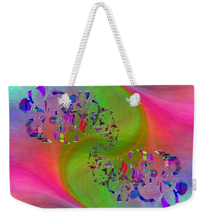 Abstract Weekender Tote Bag featuring the digital art Abstract Cubed 381 by Tim Allen