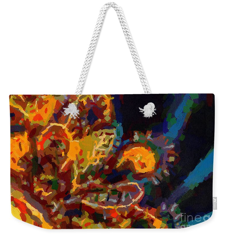 Abstract Weekender Tote Bag featuring the digital art Abstract Decorative I by Humphrey Isselt