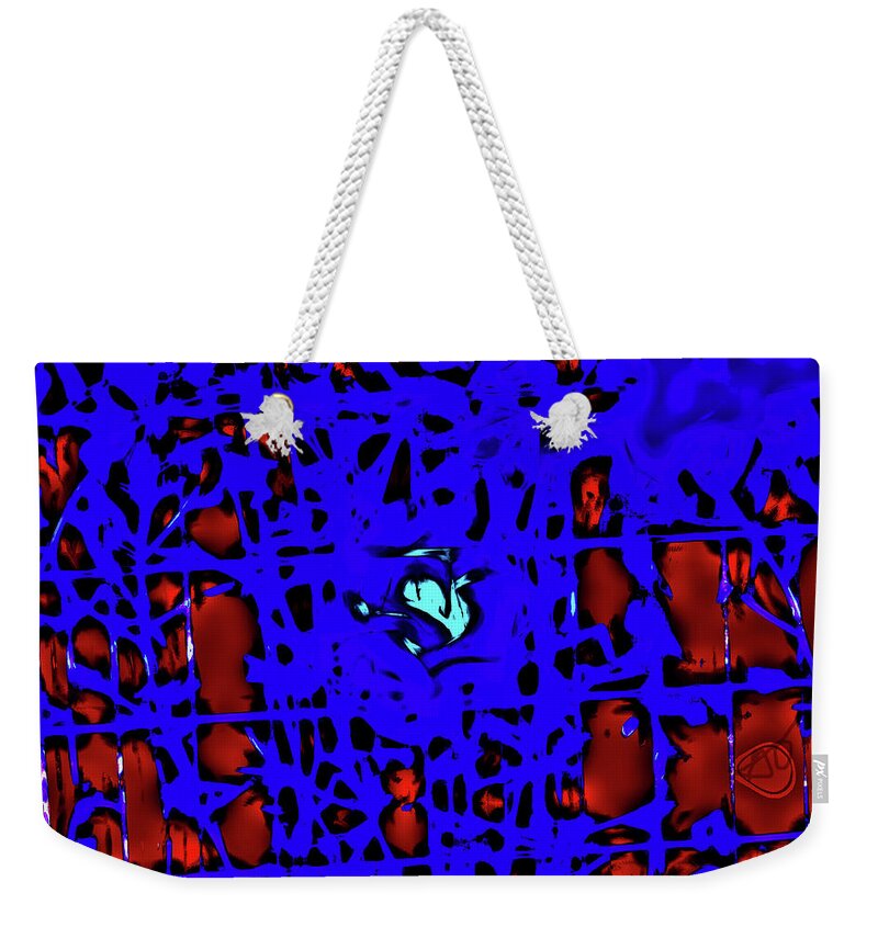 Abstract Weekender Tote Bag featuring the photograph Abstract Fence between Somewhere by Gina O'Brien