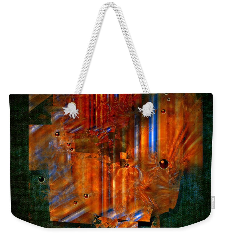 Abstract Weekender Tote Bag featuring the painting Abstract fields by Alexa Szlavics