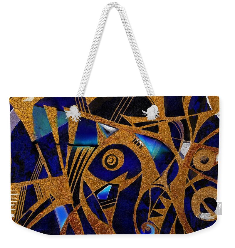 Abstract Painting Weekender Tote Bag featuring the painting Abstract Forms No.2 by Wolfgang Schweizer