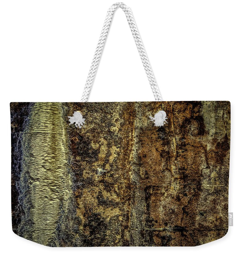 Abstract Weekender Tote Bag featuring the photograph Abstract Lumber Mill Foundation 1 by Bob Orsillo
