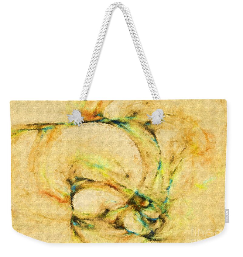 Abstract Weekender Tote Bag featuring the painting Abstract of Hope by Deborah Benoit