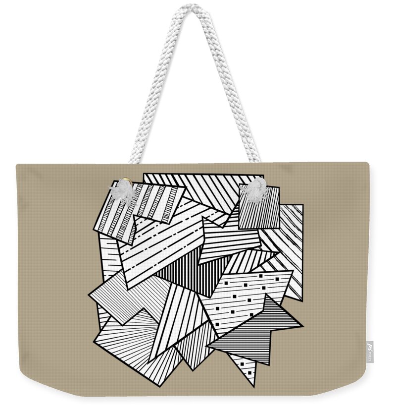 Abstract Weekender Tote Bag featuring the mixed media Abstract Overlap by Melissa A Benson