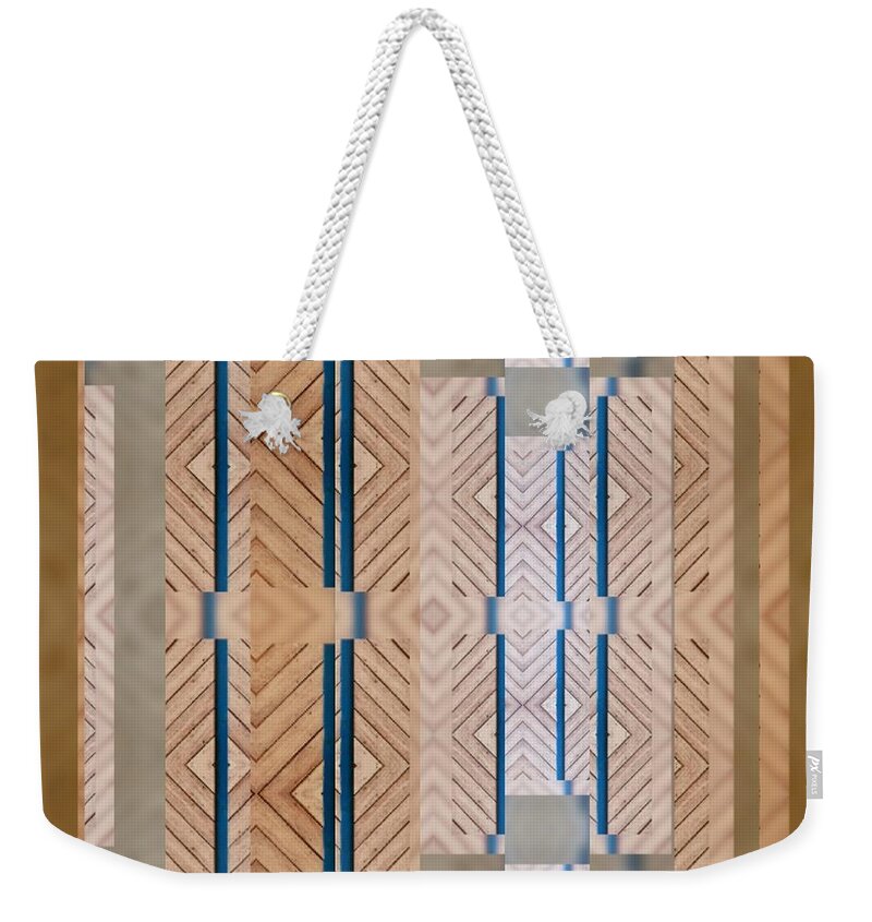 Wood And Blue Weekender Tote Bag featuring the photograph Wood and Blue by Sandy Taylor