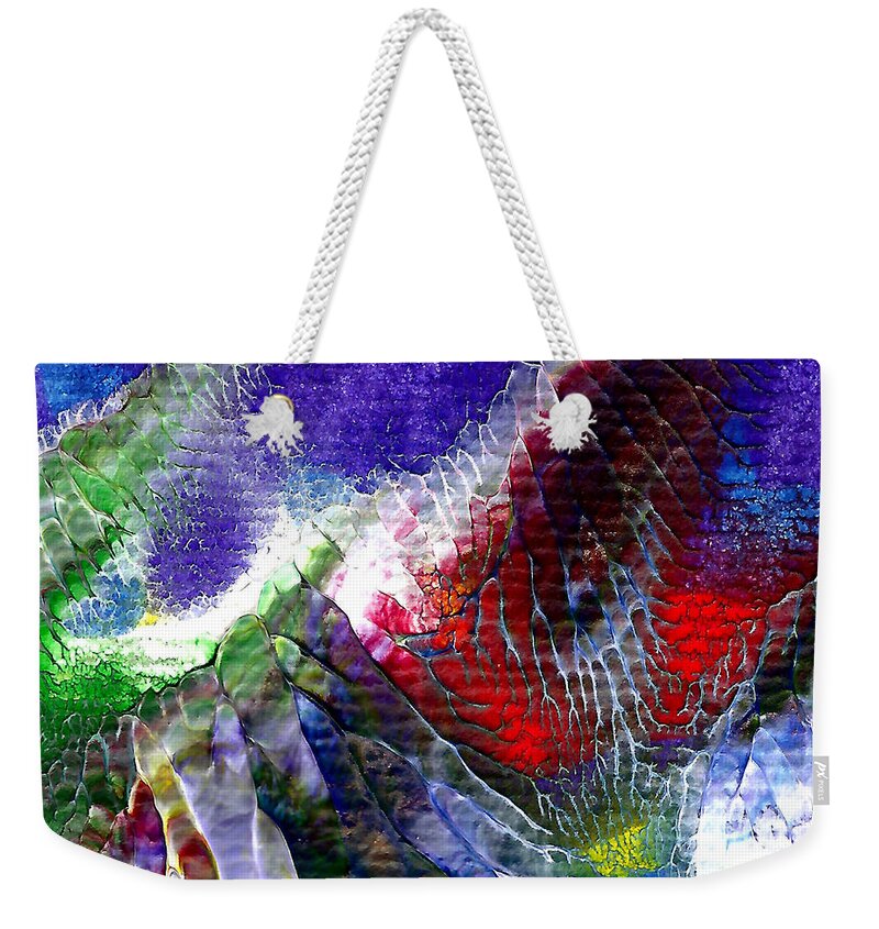 martha Ann Sanchez Weekender Tote Bag featuring the painting Abstract Series 0615A-3 by Mas Art Studio