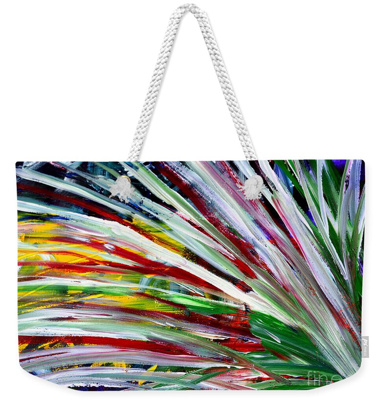 Martha Weekender Tote Bag featuring the painting Abstract Series C1015CL by Mas Art Studio
