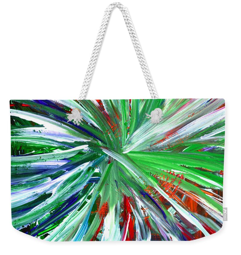 Martha Weekender Tote Bag featuring the painting Abstract Series C1015DP by Mas Art Studio