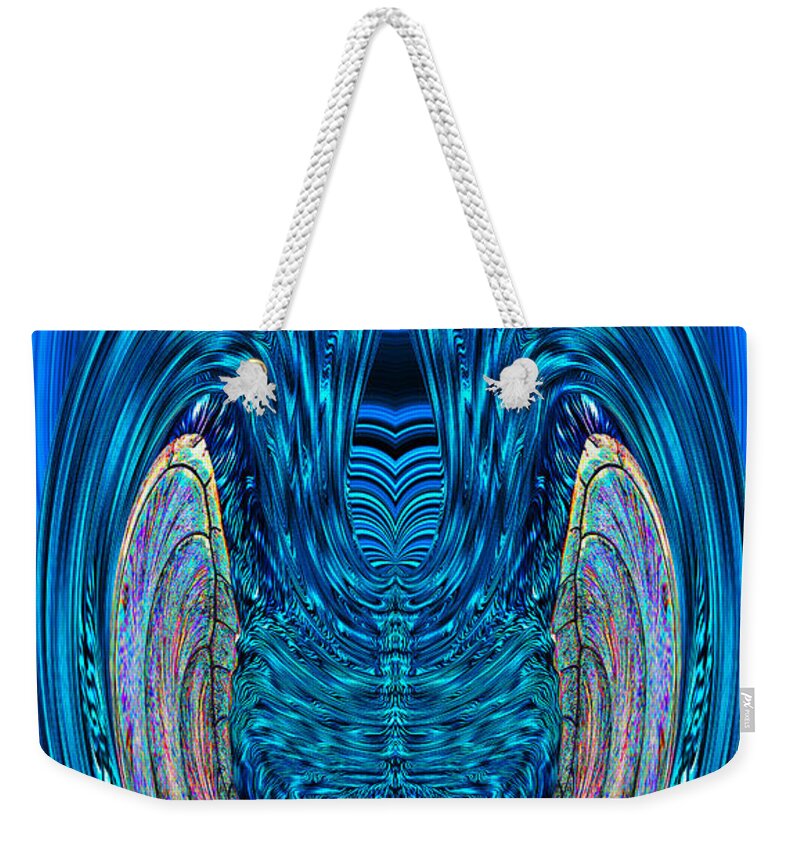 Smiles Weekender Tote Bag featuring the digital art Abstract Smile by Bruce IORIO